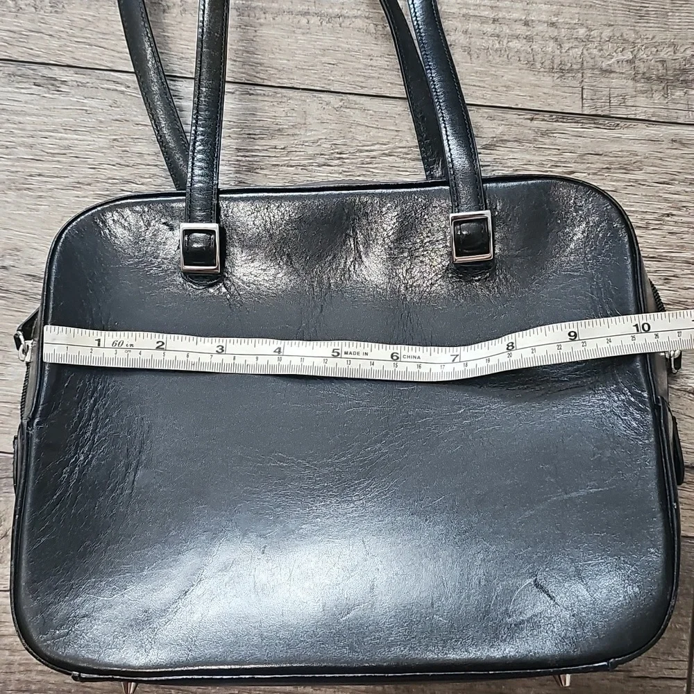 Fossil Elegant Black Leather Tote Bag